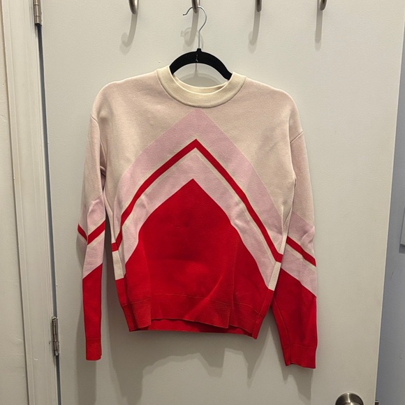 & Other Stories Pink & Red Apres Ski Sweater - Picture 1 of 4